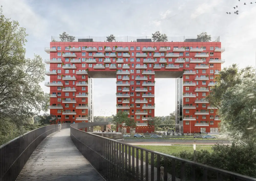 Mannheim: Rendering of the Prestige Building “M” in Mannheim Franklin
